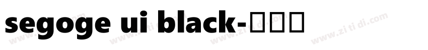 segoge ui black字体转换